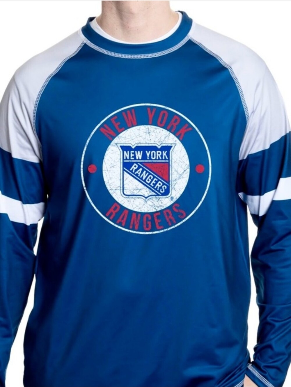 CALHOUN New York Rangers Thermal Long Sleeve Rash Guard Shirt Size XXL